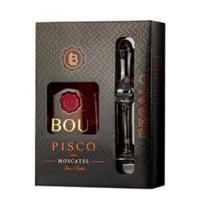 Pack Pisco Bou Legado 40° Roble 750 cc + Copa