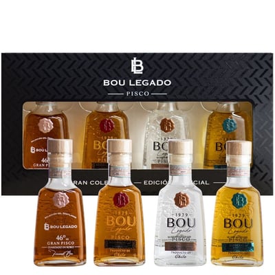 Pack Pisco Bou Legado Gran Coleccion 4x50cc