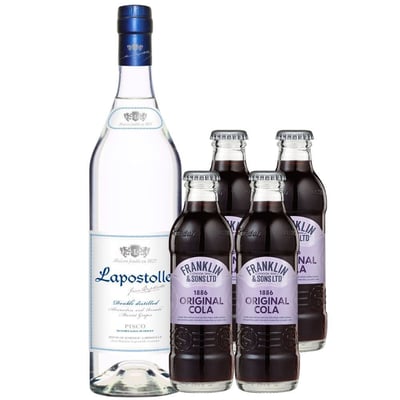 Pack Pisco Lapostolle Blanco + 4 Original Cola Franklin&Sons