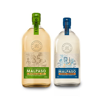 Pack Pisco Malpaso 35° Botella 1lt + Pedro Jiménez Botella 750cc