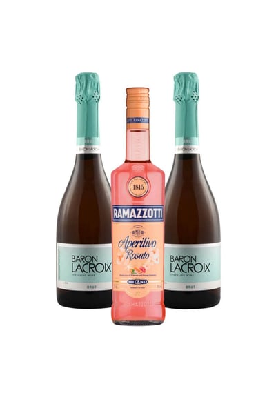 Pack Ramazzotti + 2 Espumante Baron Lacroix Brut 750cc