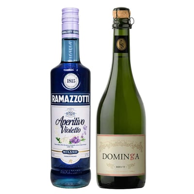 Pack Ramazzotti Violeto Casa Silva Dominga: 1x Licor Aperitivo Ramazzotti Violetto 700cc + 1x Espumante Casa Silva Dominga Brut 750cc