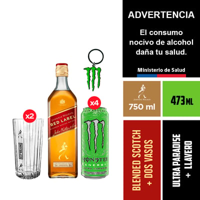 Pack Red Paradise + 2 Vasos + Llavero