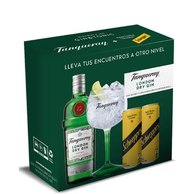 Pack Tanqueray London 700cc + Copa + 2 Schweppes SA