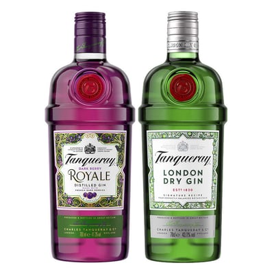 PACK TANQUERAY N°2: 1x Gin Tanqueray Royale 700cc + 1x  Gin Tanqueray 700cc 43.1ºalc.