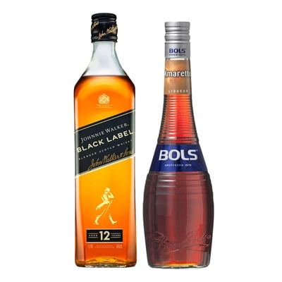 Pack The Godfather n°4 - Johnnie Black Label 750ml + Amaretto Bols 700ml