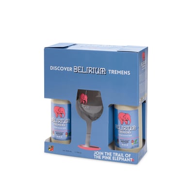 Pack Tremens: 2x Cervezas Delirium Tremens 750cc + Copa Troma