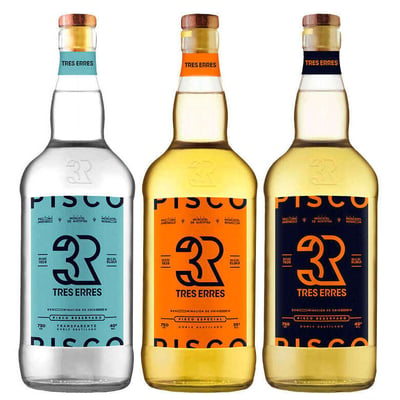 PACK TRES ERRES: 3x Variedades Pisco Tres Erres