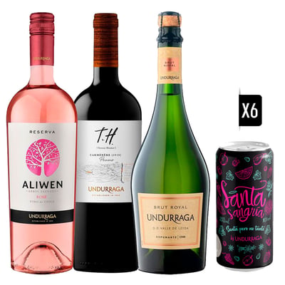 Pack Undurraga Rose/th Peumo Carmenere/brut Royal/ Sangria