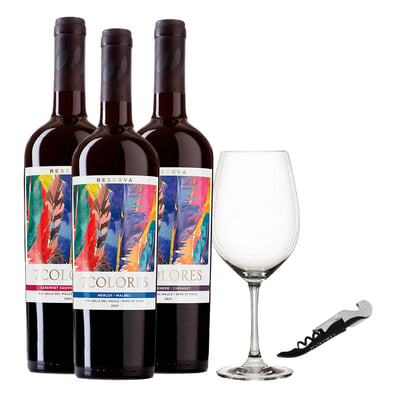Pack Vinos 7 Colores Reserva Degustación Tintos