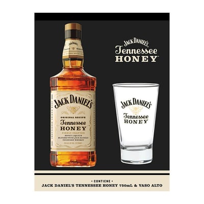 Pack Whiskey Jack Daniel´s Honey 750cc + Vaso