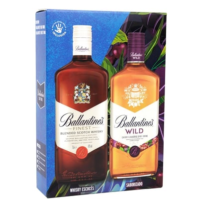 Pack Whisky Ballantines Finest 750cc + Wild 700cc