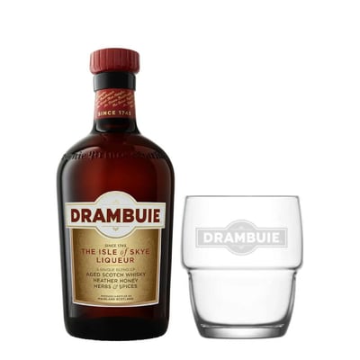 Pack Whisky Drambuie 750cc + Vaso Expresso