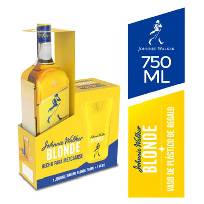 Pack Whisky Johnnie Walker - Blonde 750ml + Vaso Acrílico