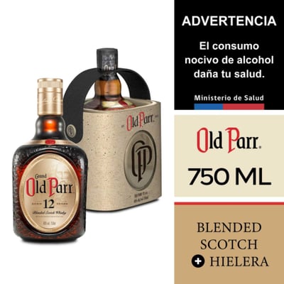 Pack Whisky Old Parr 12 Años 750ml + Hielera