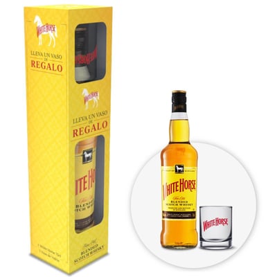 Pack Whisky White Horse 750cc + Vaso