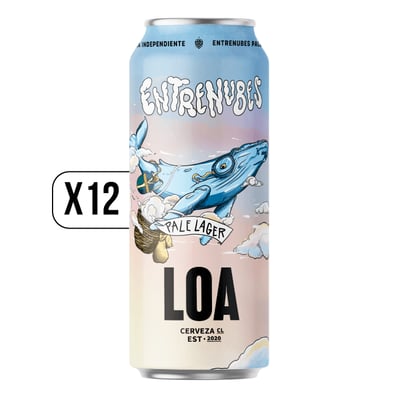 Pack X12 Cerveza Loa Entrenubes Lata 470cc