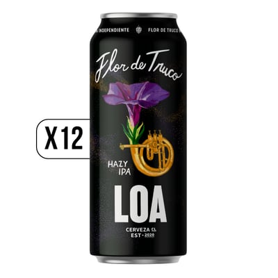 Pack X12 Cerveza Loa Flor De Truco Lata 470cc