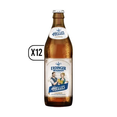 Pack X12 Erdinger Brauhaus Helles Lagerbier 500ml
