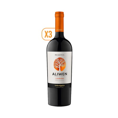 Pack X3 Vino Aliwen Carmenere 750cc