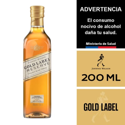 Petaca Whisky Johnnie Walker - Gold Label 200ml