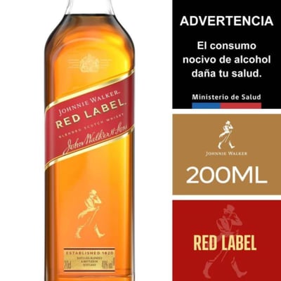 Petaca Whisky Johnnie Walker - Red Label - 200ml