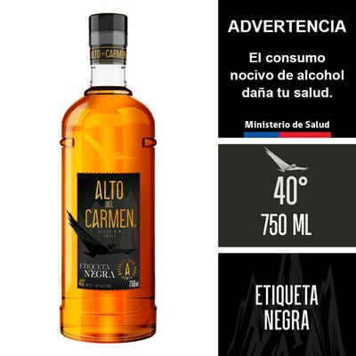 Pisco Alto del Carmen envejecido 40º botella 750 cc
