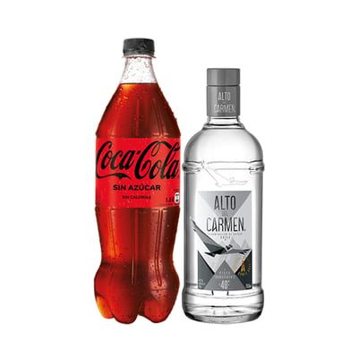 Pisco Alto Del Carmen Transparente 750cc + Coca Cola Zero 1.5lt