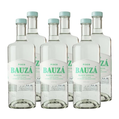 Pisco Bauzá Blanco 35° 1Lt. X6 ($4.890 c/u)