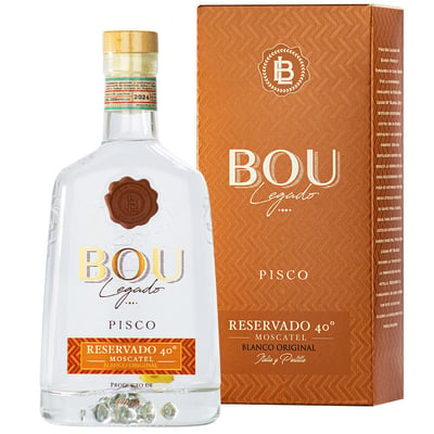 Pisco blanco original Bou Legado botella 750ml