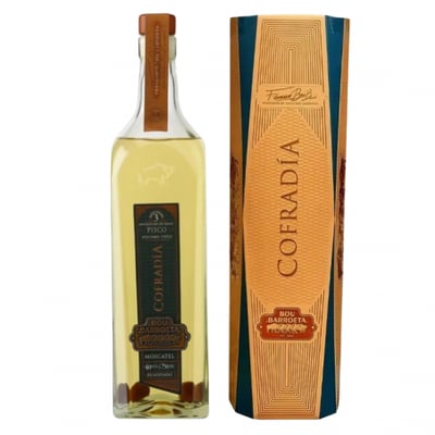 Pisco Bou Barroeta 40° 3 Años - Cofradía - 750ml (pasas)