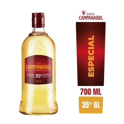 Pisco Campanario 35° botella 700 cc