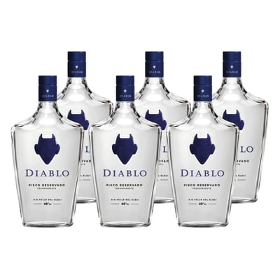 Pisco Diablo Transparente 40° Botella 700cc X6