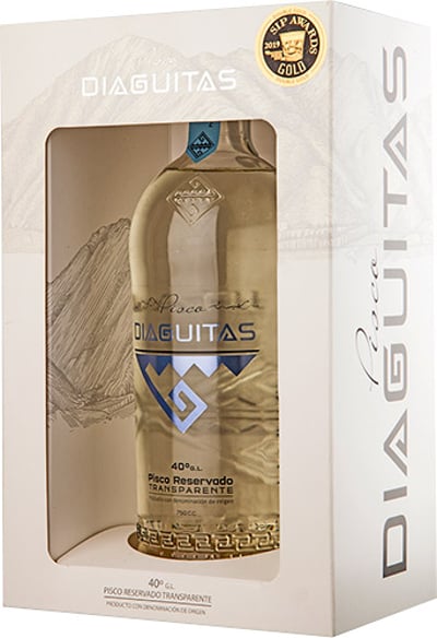 Pisco Diaguitas Transparente 40° C/estuche 750cc