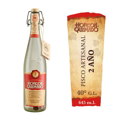Pisco Horcón Quemado 2 años 40° botella 645 cc
