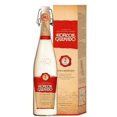 Pisco Horcón Quemado 2 Años 645cc 40º alc.