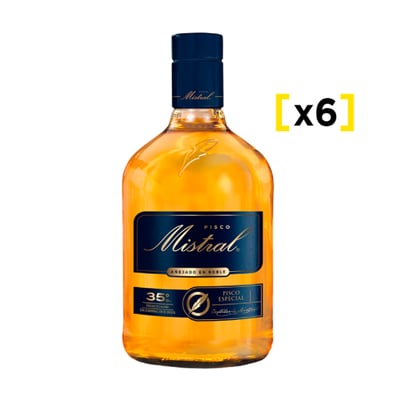 Pisco Mistral 35º Botella 750cc X6