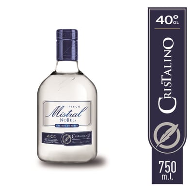 Pisco Mistral 40° nobel cristalino botella 750 cc