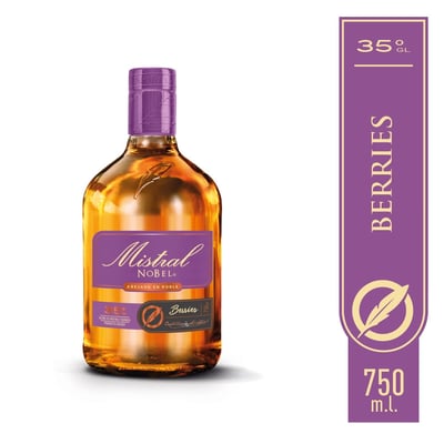 Pisco Mistral Nobel berries botella 750 cc