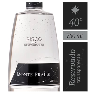 Pisco Monte Fraile Reservado Transparente 40° - 750ml