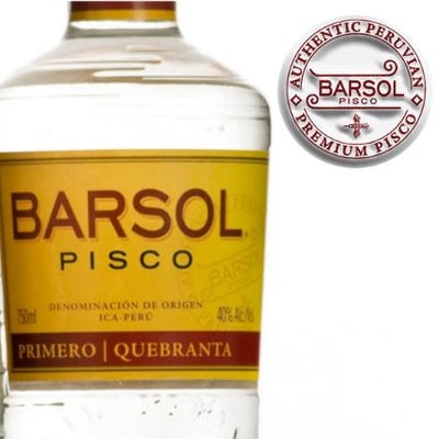Pisco Peruano Barsol Premium Primero De Quebranta 4 Litros