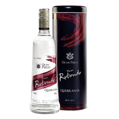 Pisco Peruano Finca Rotondo - Quebranta 750ml (destilado de uva)