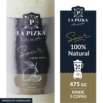 Pisco sour La Pizka limón sutil 475 cc