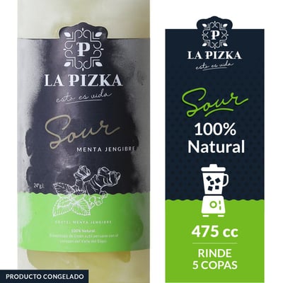 Pisco sour La Pizka menta jengibre 475 cc