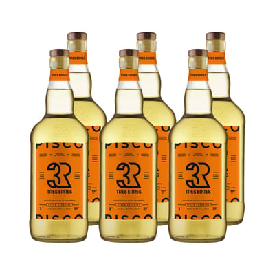 Pisco Tres Erres 3R 35° 1L X6 ($5.498 c/u)