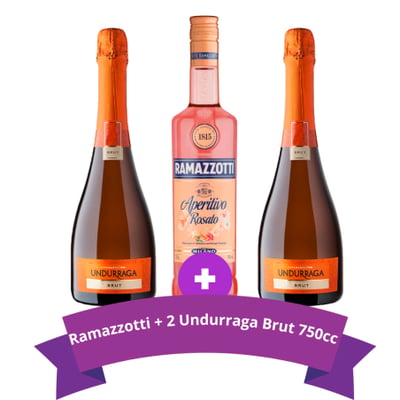 PROMO: 1x Ramazzotti + 2x Espumante Undurraga Brut 750ml
