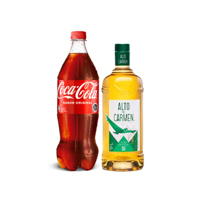 Promo Alto Del Carmen 35° Botella 750cc + Coca Cola Original 1.5l