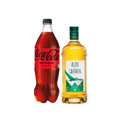 Promo Alto Del Carmen 35° Botella 750cc + Coca Cola Zero 1.5l