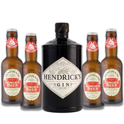 PROMO Gin Hendricks 700ml + 4 Fentimans Ginger Beer 200ml