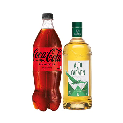 Promo Pisco Alto Del Carmen 1l 35� + Coca Cola Zero 1.5l